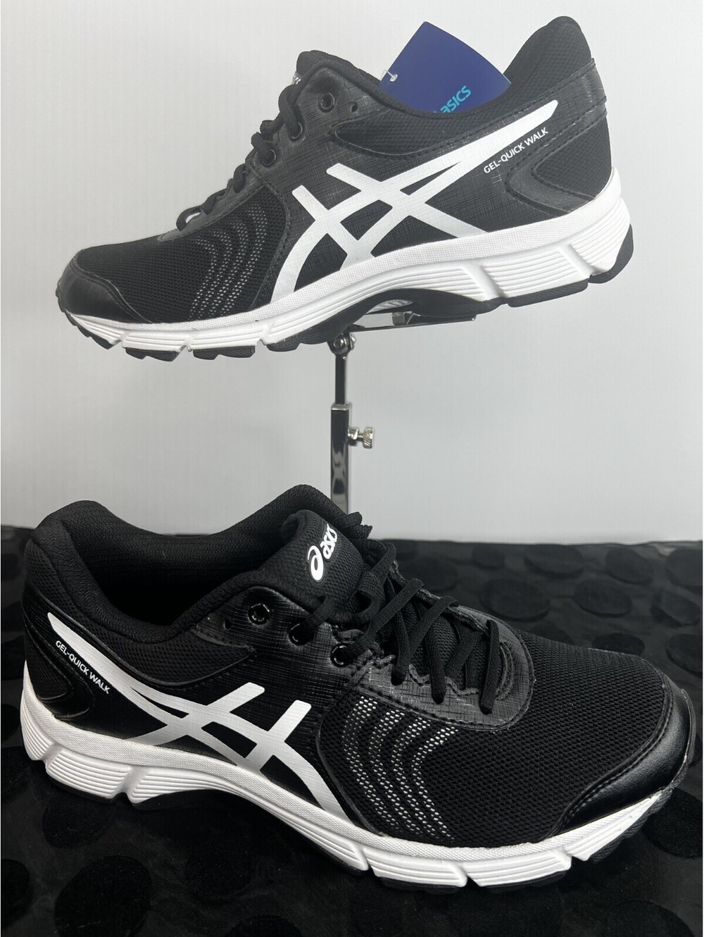 ASICS GEL-Quickwalk 3 Women’s 7.5 Black White Walking Shoes 1132A055 NWT